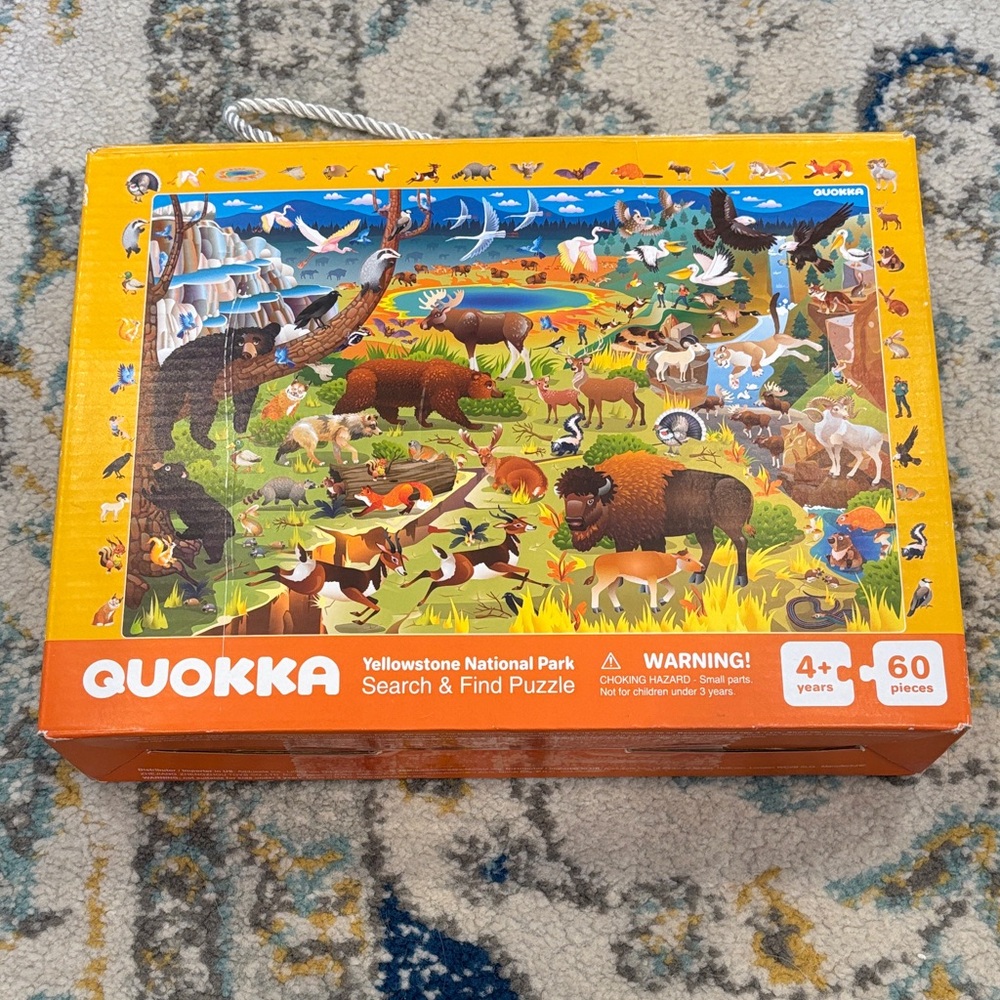 QUOKKA Yellowstone National Park Search & Find Puzzle for Kids